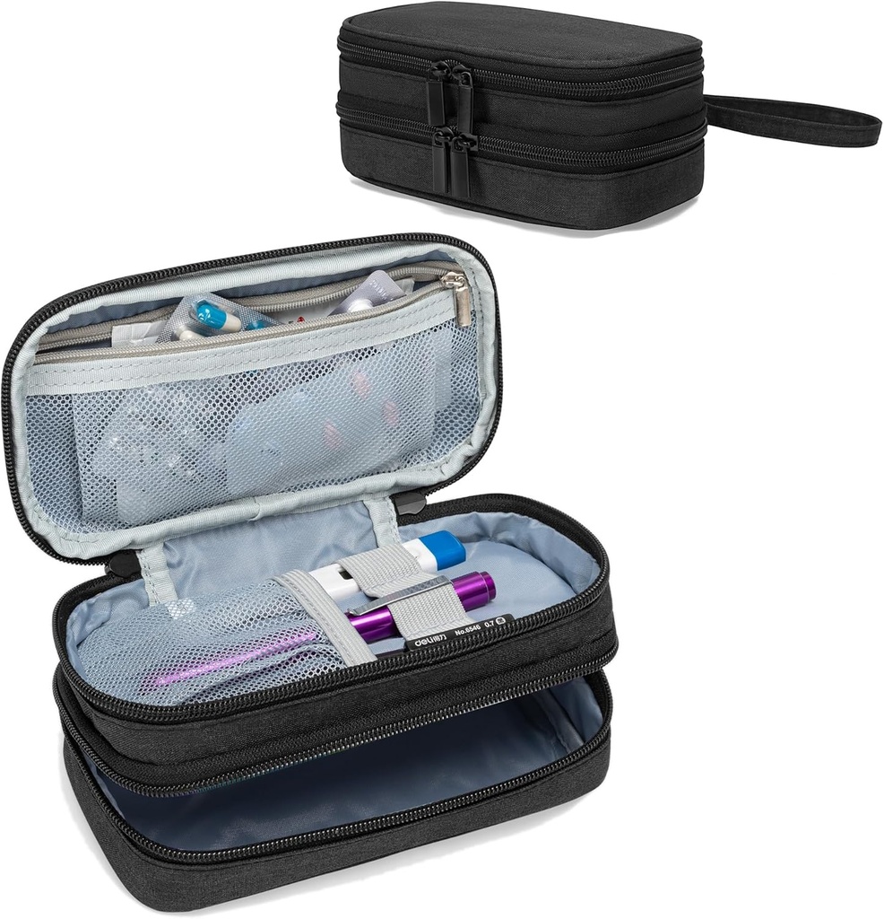 Trunab sac de voyage portable avec la boîte à pilules hebdomadaire Organisateur 2 fois par jour, cas de pilule pour les pilules, vitamine, huile de poisson, support de suppléments