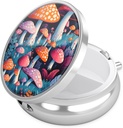 Boîte à pilules Nipichsha, petit étui à pilules pour la Purse & Pocket, organisateur de médicaments de voyage mignon, porte-conteneur de médicaments portables pour contenir des vitamines, médicaments, huile de poisson et supplément, joli champignon