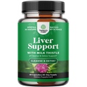 Milk Thistle Liver Support Supplement - Herbal Liver Supplement with Silymarin Milk Thistle Extract Dandelion Root Artichoke Extract Choline Bitartrate Berberine and Chicory Root for Cleanse 60 Count