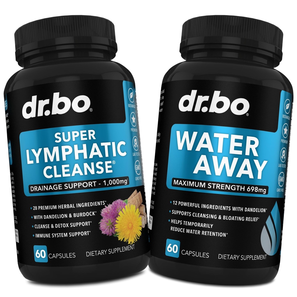 Lymfatische Drainage Supplementen Pillen & Water Weg - Lymfatische ondersteuning Totaal Herbal Reiniging Producten & Natural Water Pillen Diuretica voor Bewaring - Lymf Node Detox Reiniging Systeem Riolering