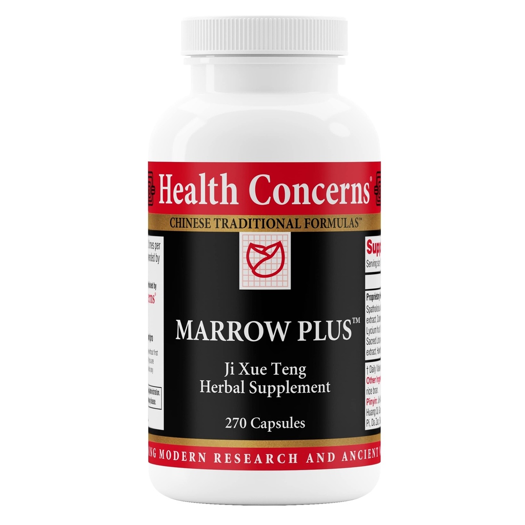 Health Concerns Marrow Plus – Bone Marrow & Blood Generation Herbal Supplement – Chinese Herbal Formula for Anemia, & Circulation Support – Astragus, Salvia, & Tangerine Extracts – 270 Capsules