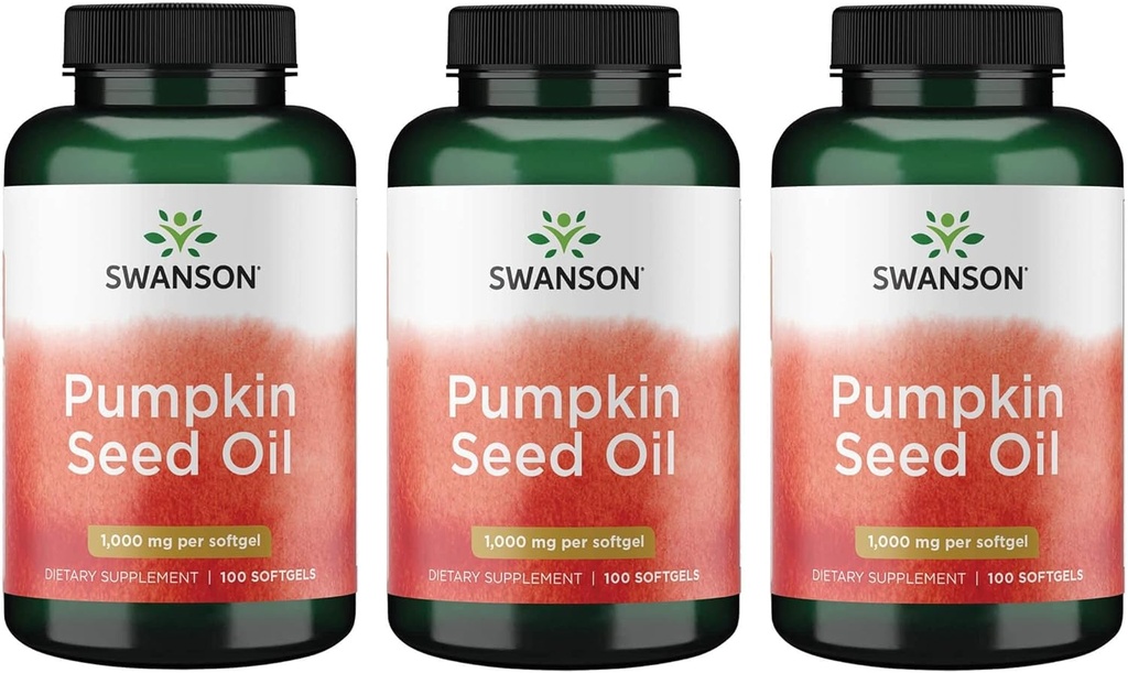Swanson Pompoenzaadolie Combinatie Kruidensupplement 1000 mg 100 Softgel Capsules (3 verpakkingen)