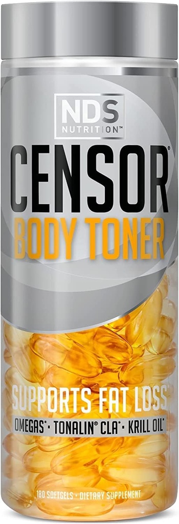 Censor - Vetverlies en body toner met CLA, Visolie, Saffloer en Omega 3-6-9 Blend - Dieetsupplement voor verbeterde energie, stofwisseling en gezondheid - 180 Softgels