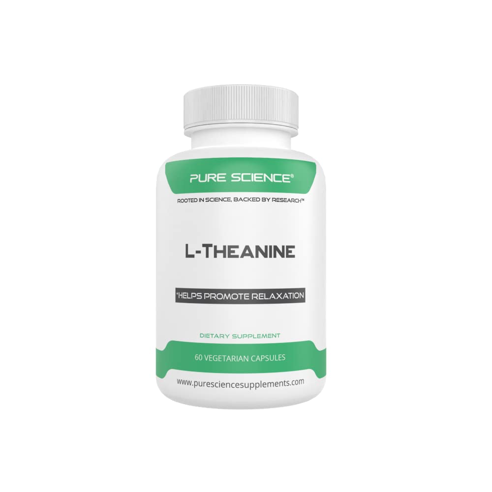 Pure Science L-Theanine Supplément 400mg - Promotion de la relaxation et de la gestion du stress saine - 60 Capsules végétariennes