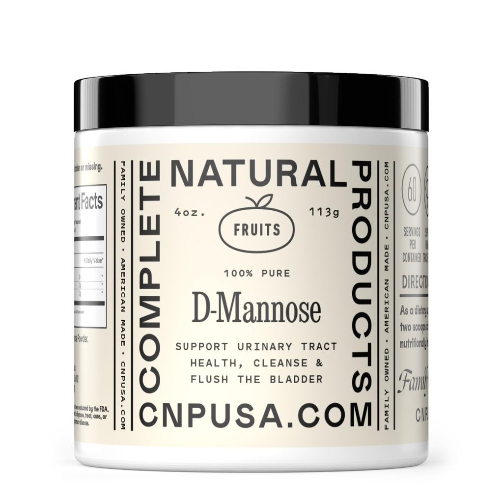 Pure D-Mannose Poeder Supplement - D-Mannose 4oz (113g) Ongeveer 60 porties voor UTI, natuurlijke blaas, & urinetrek gezondheid