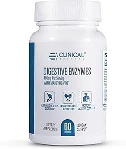 Klinische effecten Digestieve enzymen met Makzyme-Pro - Gut Health Enzyme en Probiotic Supplement to Support Digestie, Nutriënt Absorptie, Digestieve Comfort - 60 Vegan Supplement Capsules - USA Made