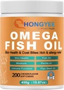 Skin & Coat Care Omega 3 Zachte Kauwen voor huisdier -Visolie voor honden Gezonde huid 