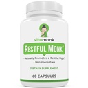 VitaMonk Melatonine Gratis slaaphulp met Magnesium, GABA, Theanine en Apigenin - Natuurlijke slaaphulp zonder Melatonine, Natuurlijke slaapmiddelen voor volwassenen, Slaappillen voor volwassenen, Slaaphulp voor volwassenen