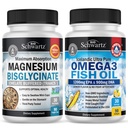 Bisglycinate de magnésium 180 Nombre + Oméga 3 Huile de poisson 90 Nombre de lots