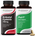 LifeSeasons Puri-T met N-Acetyl Cysteine Boost - Ondersteunt lever- en longontgifting - 120 capsules