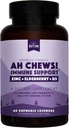 Natuurlijke Rhythm Ah Chews! Immune Booster Lozenges voor kinderen en volwassenen, Geen toegevoegde suiker, met vlierbessen, zink en vitamine D3, 60 capsules
