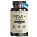 VINATURA Pao Pereira + PAU D'Arco, Astragalus - 1300MG Serving, USA Made & Tested, Stam Cells and Immune Support, 60 Capsules