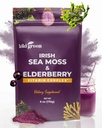 KIKI Green Sea Moss Powder with Elderberry - Vegan Superfood Multivitamine Blend - for Immune Boost and Support - Toevoegen aan Smoothies, Sap, 6 oz