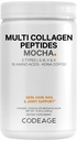 Codeage Multi Collageen Peptides Proteine Powder - Chocolate Mocha Instant Coffee - Gourmet Knoa Coffee Drink & Shake - Collageen Type I, II, III, V & X - Grass-Fed, Hydrolyzed, Non-GMO - 14.39oz