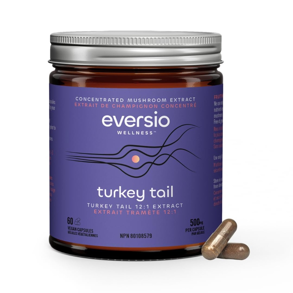 Verdedig nu Biologische Turkije staart paddo supplement - 12:1 Turkije staart Extract in 60 Vegan Capsules (500mg) - 45% Geverifieerde Beta-D-Glucans!