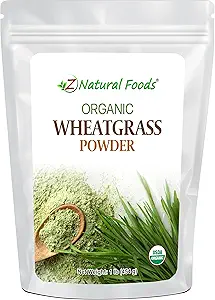 Z Aliments naturels Poudre de graminée biologique, poudre de superaliment vert pour smoothies, jus, Shakes et recettes, poudre de nutriment-rich, 100% pure, crue, non-OGM, végétalien, sans gluten, 87 portions, 1 lb