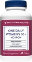 De Vitamine Shoppe One Daily Vrouwen 50+ Multivitamine zonder ijzer, Multi-Mineral Supplement, Ondersteunt energieproductie, Ondersteunt Cardiovasculaire, Vision en Immune Health (60 tabletten)