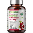 biophix D-Mannose USDA Biologische 1500 mg 200 Veggie Caps - Ondersteunt een gezonde blaas urinetrek, niet-GMO, Vegan-Friendly