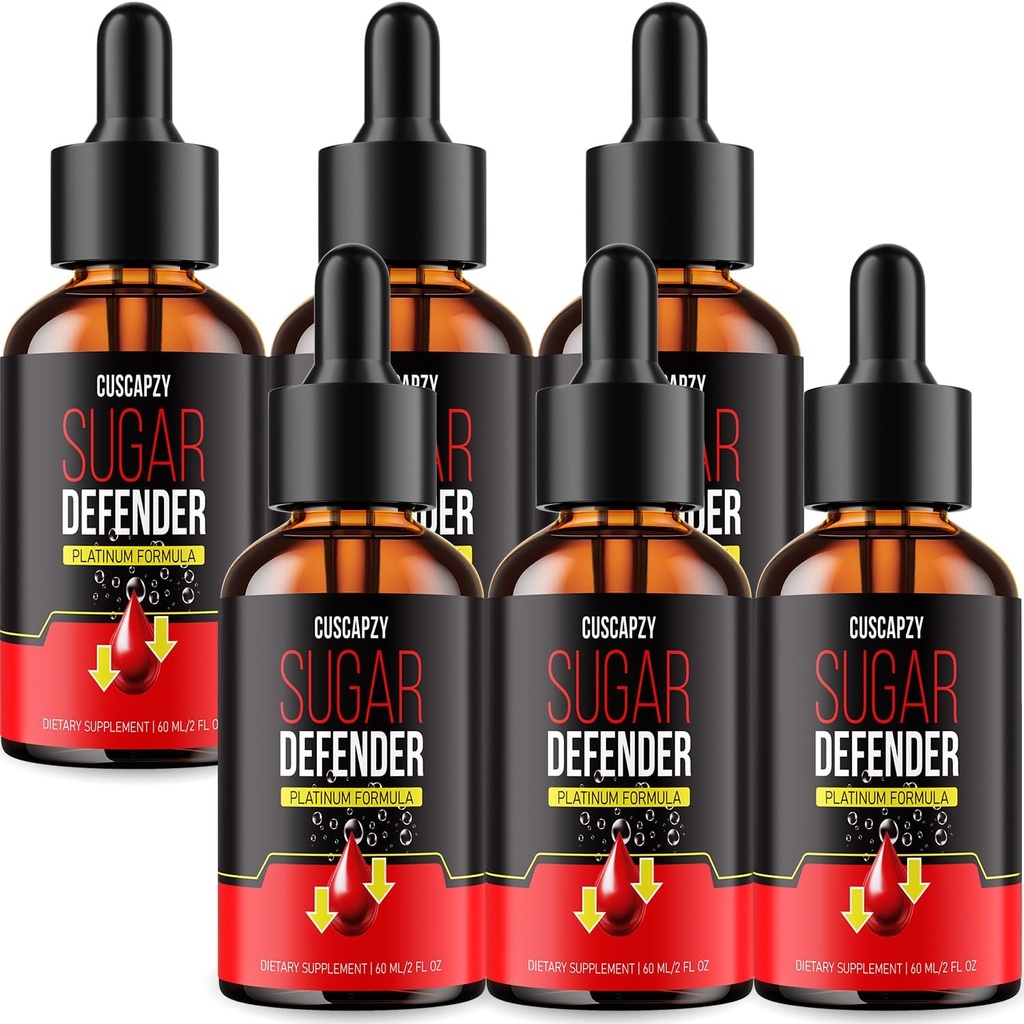 Aucune prescription requise, Sucre Defender gouttes, Sucre Defender liquide, Formule officielle, Pack de 6