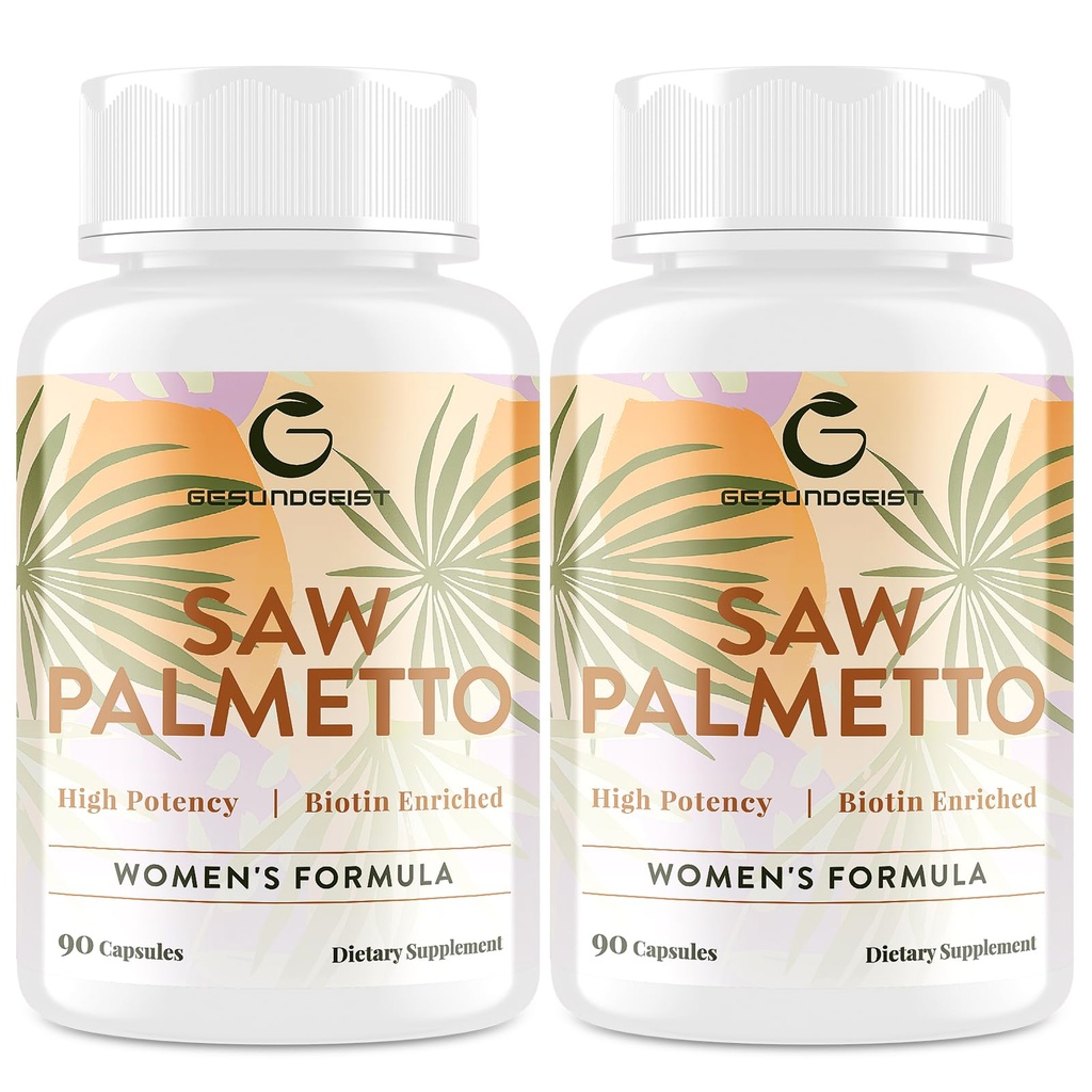 Zag Palmetto voor vrouwen haarverlies - DHT Blocker met 5-in-1 Blend voor haargroei, huid & Nails, urinaire wellness - Extra sterkte Saw Palmetto supplement - 180 capsules