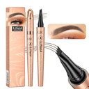 Q706 Eyebrow Pen, 4 Tiped, nauwkeurige, langdurige, waterdichte Eyebrow Makeup (2# Dark Brown)