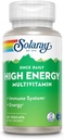 SOLARAY Eenmaal daags Hoge Energie Multivitamine, IJzervrij, Immuunsysteem en Energie Ondersteuning, Gehele Voedsel en Kruidenbasis Ingrediënten, Mannen en Vrouwen Multi Vitamine, 60 Servers, 60 VegCaps