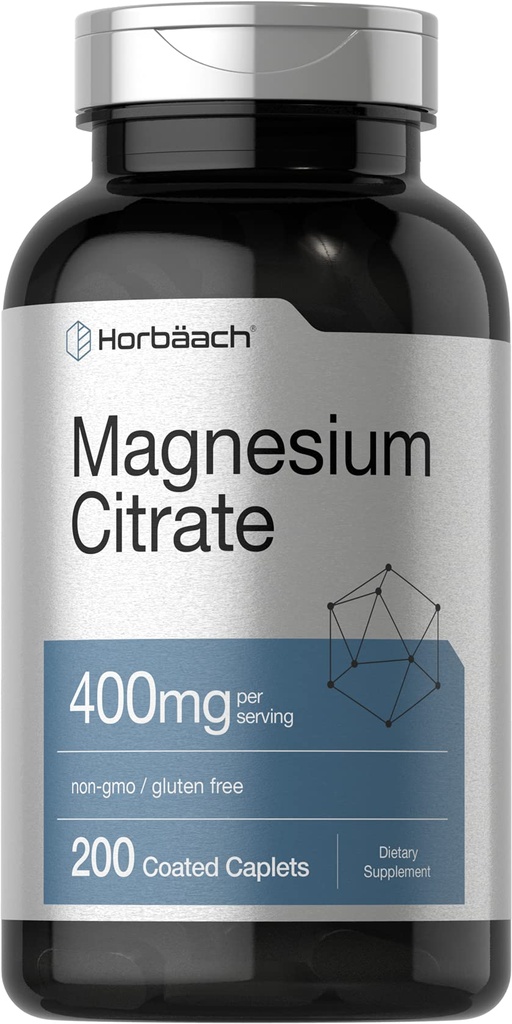 Horbäach Magnesium citraat 400 mg 200 caplets 