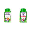Vitafusie Kauwbare Calcium Gummy Vitaminen voor bot- en tandenondersteuning & Extra sterkte Vitamine B12 Gummy Vitaminen voor energie Metabolisme Ondersteuning en Nerveuze Systeem Gezondheid Ondersteuning
