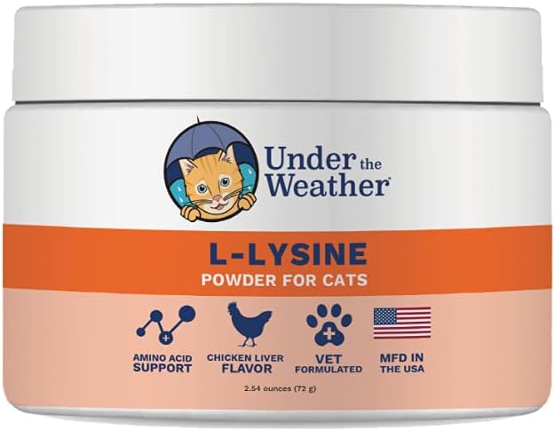 Onder de Weather Pet L-lysine Powder Cat Supplement 