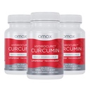 Omax3 HydroCurc Turmeric Curcumin Softgels, Zeer Bio available MCT Oil Nanoparticle for Potency & Absorptie, Joint Health, 180 Softgels (3 Pack)