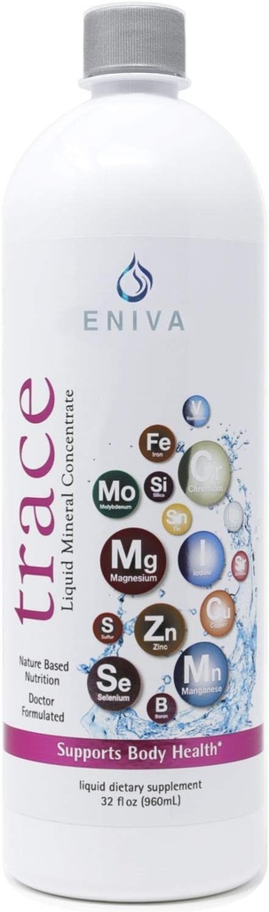 Liquid Ionic Trace Mineral Supplement (32oz) Doctor Formulated. Nul Calorieën. Zero Sugar, van Eniva Health.