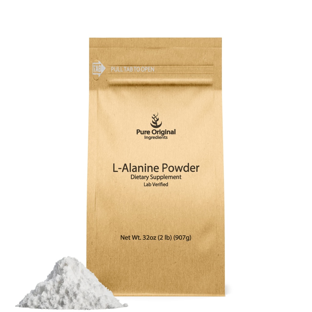 PURE ORIGINEEL INGREDIËNTEN L-alaninepoeder (2 lb) Lab geverifieerd, altijd zuiver, geen fillers of additieven