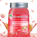 Sea Moss Gel, Irish Organic Raw Seamoss Gel Made with Real Fresh Fruit,Immune and Digestive Support,Vitamine Minerals Supplement(Peach,18.5OZ)