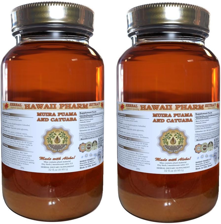 Muira Puama en Catuaba Liquid Extract Supplement Tinctuur Supplement 2x32 oz