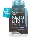 Herboronique Keto BHB+ BioPerine Keto Pills, Cétones exogènes pour le soutien de la kétose, la gestion du poids, le soutien GLP‐1, l'énergie et la concentration mentale, Vegan Friendly Non-GMO Formule. 60 Capsules Vegan