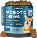 Probiotica voor honden - Hondenprobiotica Kauwen voor de spijsvertering en Gut Health, Tandheelkundige, Immuun Systeem Ondersteuning - Kauwbare Prebiotic Soft Treats - Wild Yam, Gist poeder - Diarree en Bowel Ondersteuning Supplement