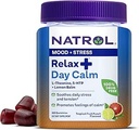 Natrol Mood+ Stress Relax+ Dag Kalm Gummies voor Occasional Stress, Tropische Fruit Punch, 60 Telling, 60 Dagen Levering