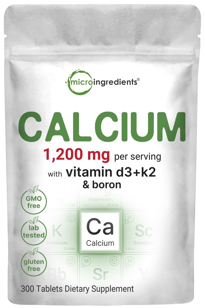 Micro-ingrediënten Calcium 1.200 mg met vitamine D3 & K2, 300 tabletten 