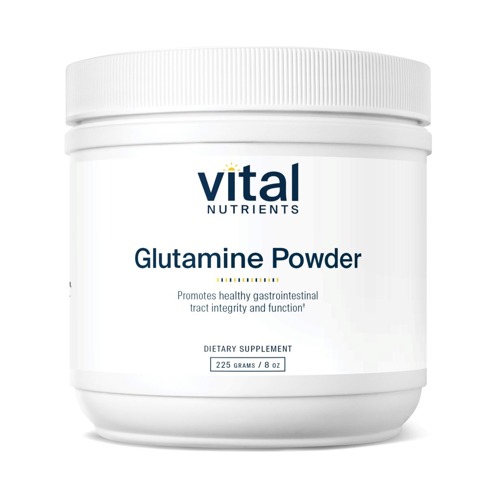 Vitale voedingsstoffen Glutaminepoeder - Gezonde gastro-intestinale Tractfunctie - Gluten, zuivel, sojavrij - Non-GMO - 225g/8 oz L-Glutaminepoeder