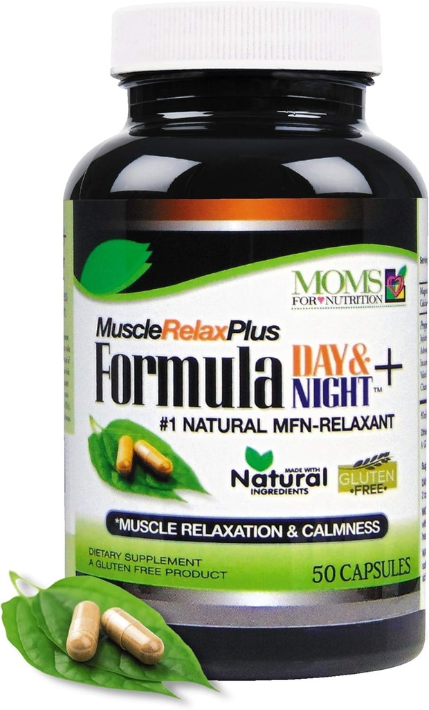 Muscle Relax Formula Plus - Large 1,150 Milligram Support - Daytime/Nighttime 24/7 Relaxer - Maximum Strength Natural Relaxant (50 Count) - Supplement Capsules