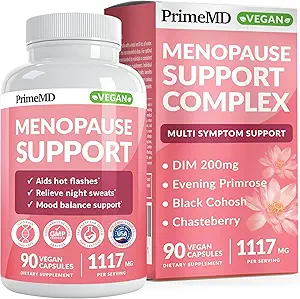 20-in-1 Menopauze supplementen voor vrouwen - DIM en Estrogeen supplement voor Menopauze Relief en Hot Flashes met Black Cohosh, Evening Primrose, en Chasteberry (90 ct, 45 Servings)