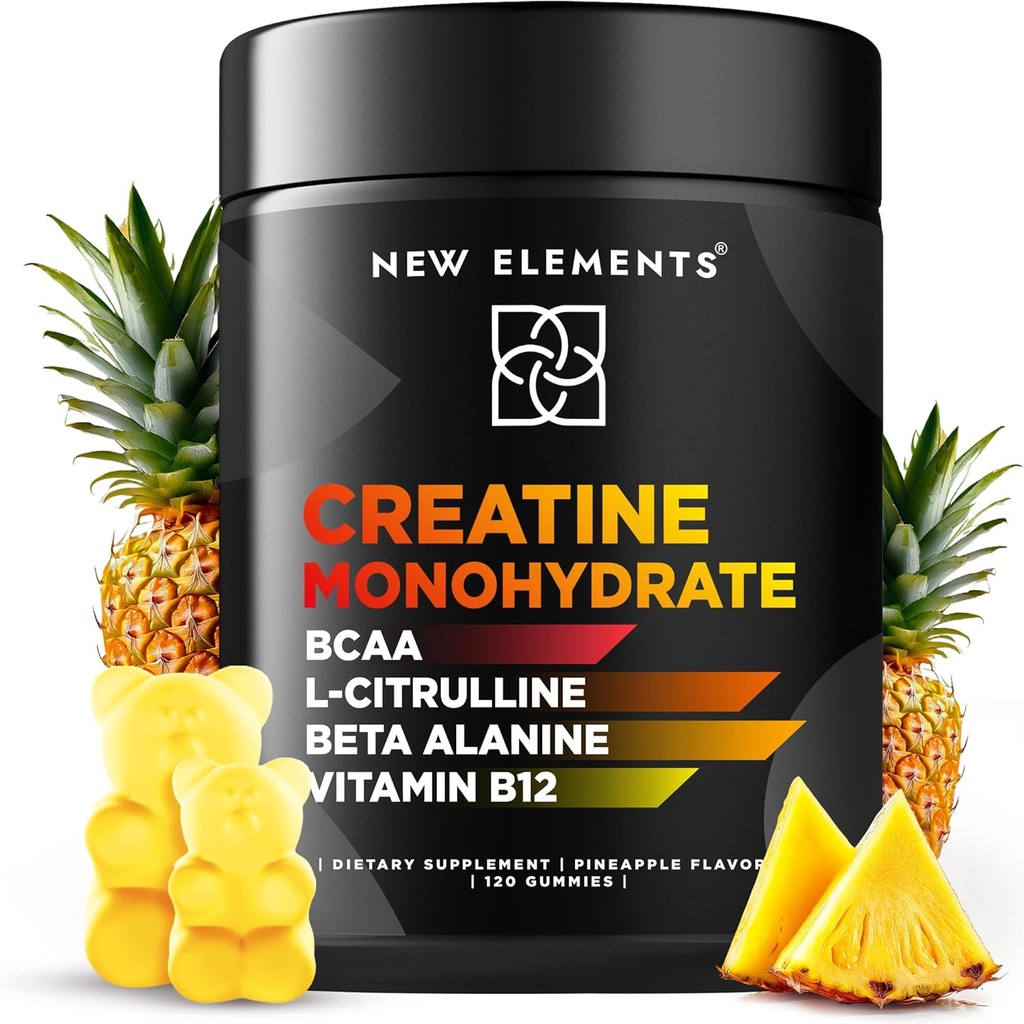 Creatine Monohydraat Gummies 5mg met BCAA L-Citrulline Beta Alanine & Vitamine B12