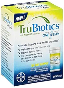 TruBiotics Daily Probiotics, 30 Capsules - Sans gluten, Sans soja Digestion + Supplément de soutien de santé immunitaire pour les hommes et les femmes (Pack de 6)