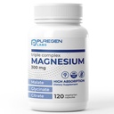 Pureen Labs Triple Magnesium Complex 300mg Magnesium Glycinate, Malate, & Citraat [High Absorptie] 120 Veg Capsules 