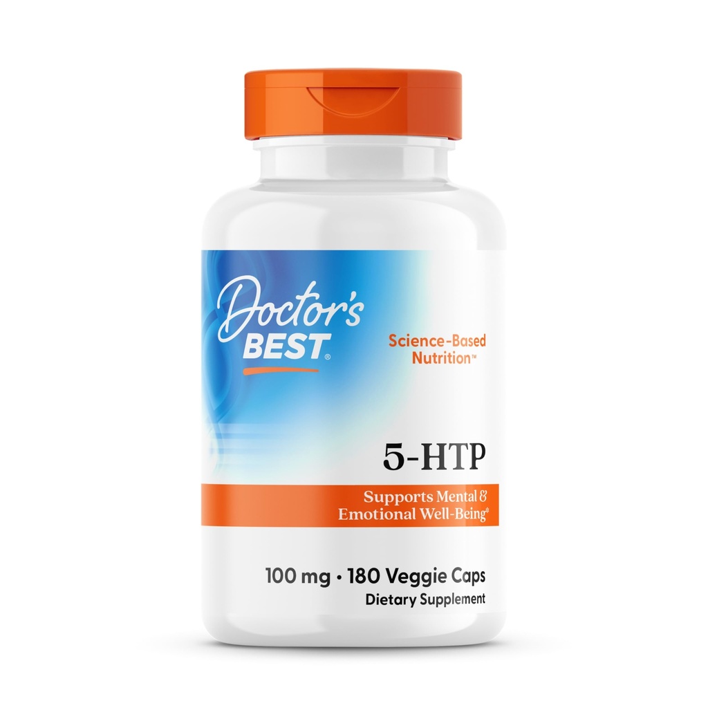 Artsen Beste 5-HTP, Ondersteunt Mentale & Emotionele Well-Being, Non-GMO, Glutenvrij, Sojavrij, Veganistisch 180 Veggie Caps