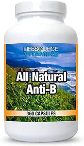 LifeSource Vitamines Tous les anti-B naturels pour le soutien immunitaire, 14 tous les ingrédients naturels avec Echinacea et extrait d'ail, 360 capsules de défense immunitaire
