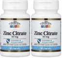 21st Century Healthcare Zink Citroen tabletten 50mg, 60 Telling (verpakking van 2)