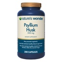 Nature's Wonder Psyllium Husk 500 mg Capsules for Digestive Health, Plant-Based Fiber, 200 Tellen