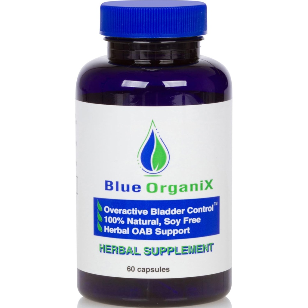 Overactieve Blaascontrole voor vrouwen en mannen Ondersteuning, frequente urine, Nocturie of Incontinentie, 60 Vegetarische Capsules, 1 Fles, Sojavrije Pompoen Zaad Extract Supplement