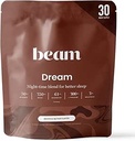 Beam Dream Sleep Powder, L-Theanine, Apigenin, Reishi en Magnesium, derde partij getest natuurlijke slaaphulp & slaapsupplement voor diepe slaap, ontspanning en herstel, natuurlijke slaapondersteuning, 30 porties